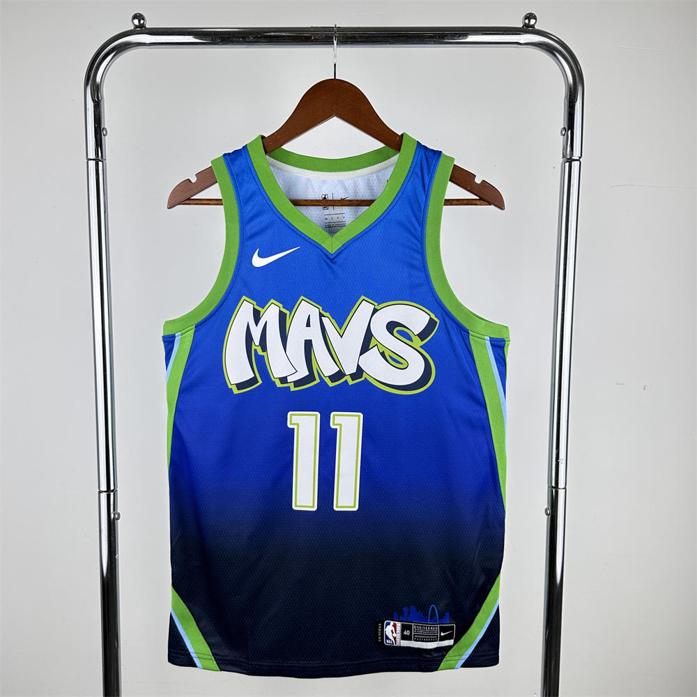 NBA Dallas Mavericks V Neck Black Blue Jersey IRVING#11 S-XXL