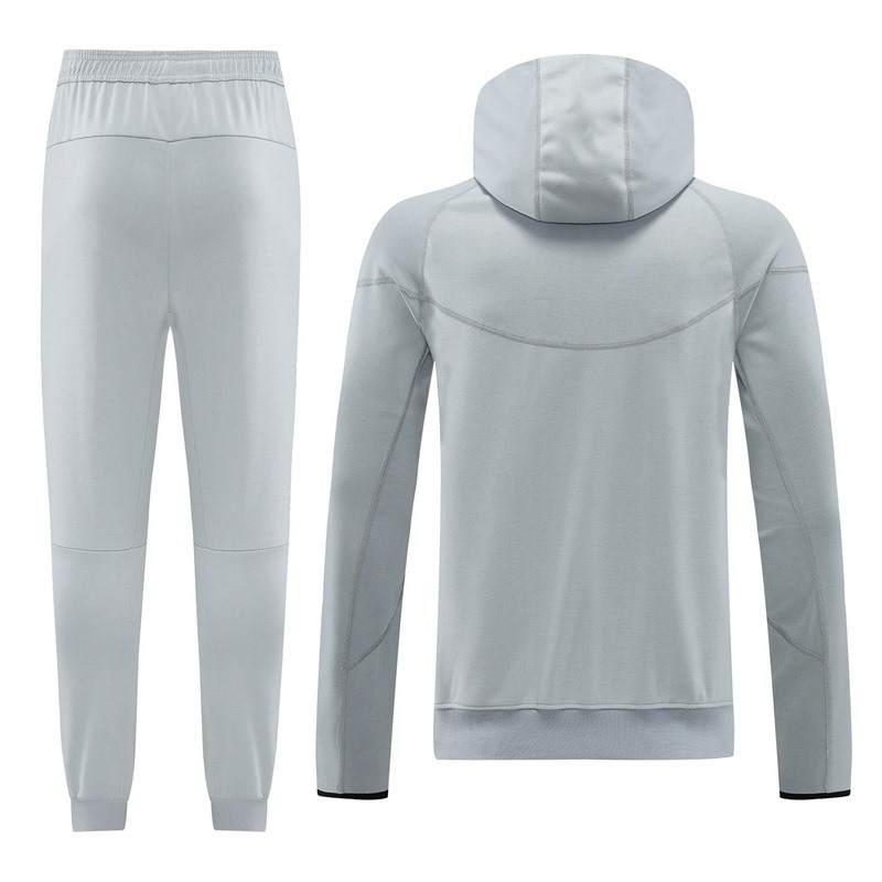2024 Nike Grey Hoodie Jacket Kit Set Football Team Shirt Sports Fashion