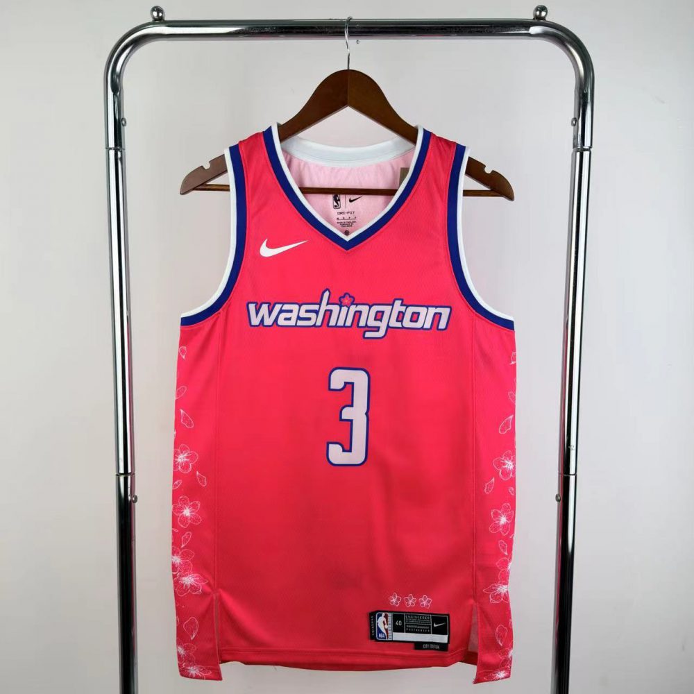 NBA Washington Wizards V-Neck Pink Jersey YOUNG#3