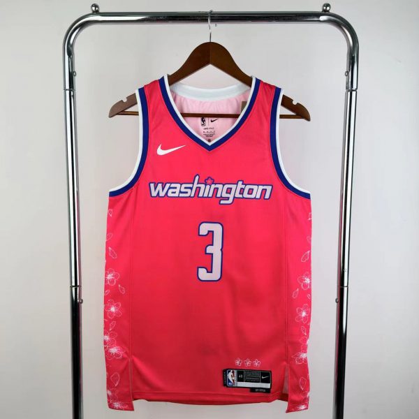 NBA Washington Wizards V-Neck Pink Jersey YOUNG#3