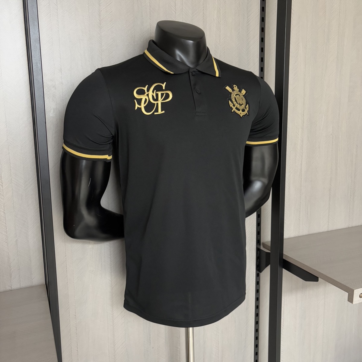 2025/26 Corinthians POLO Black Jersey Fan Version