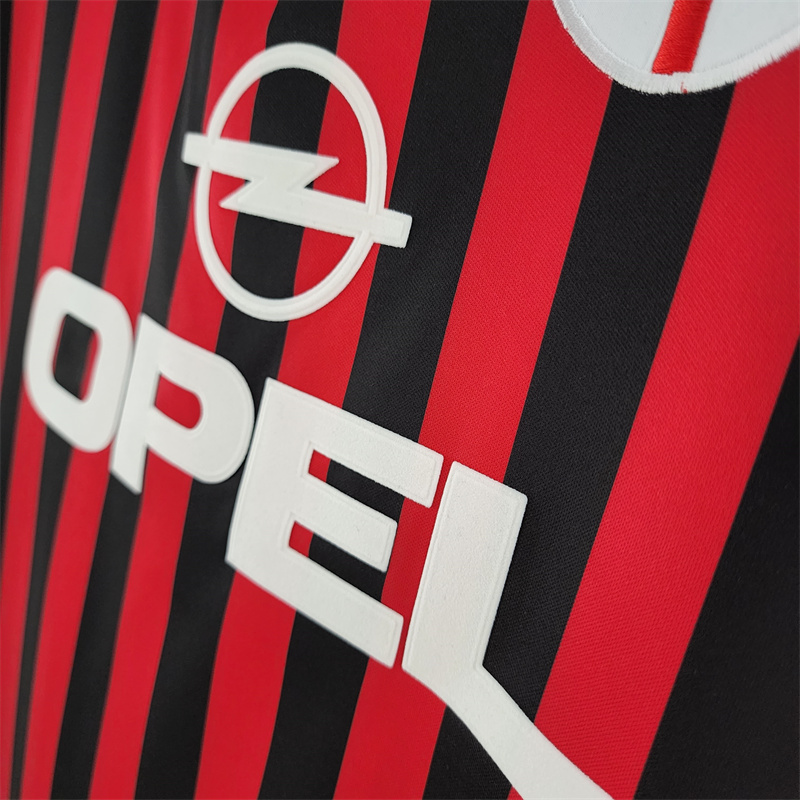 Retro AC Milan 99/00 Long Sleeve home jersey Fan Version