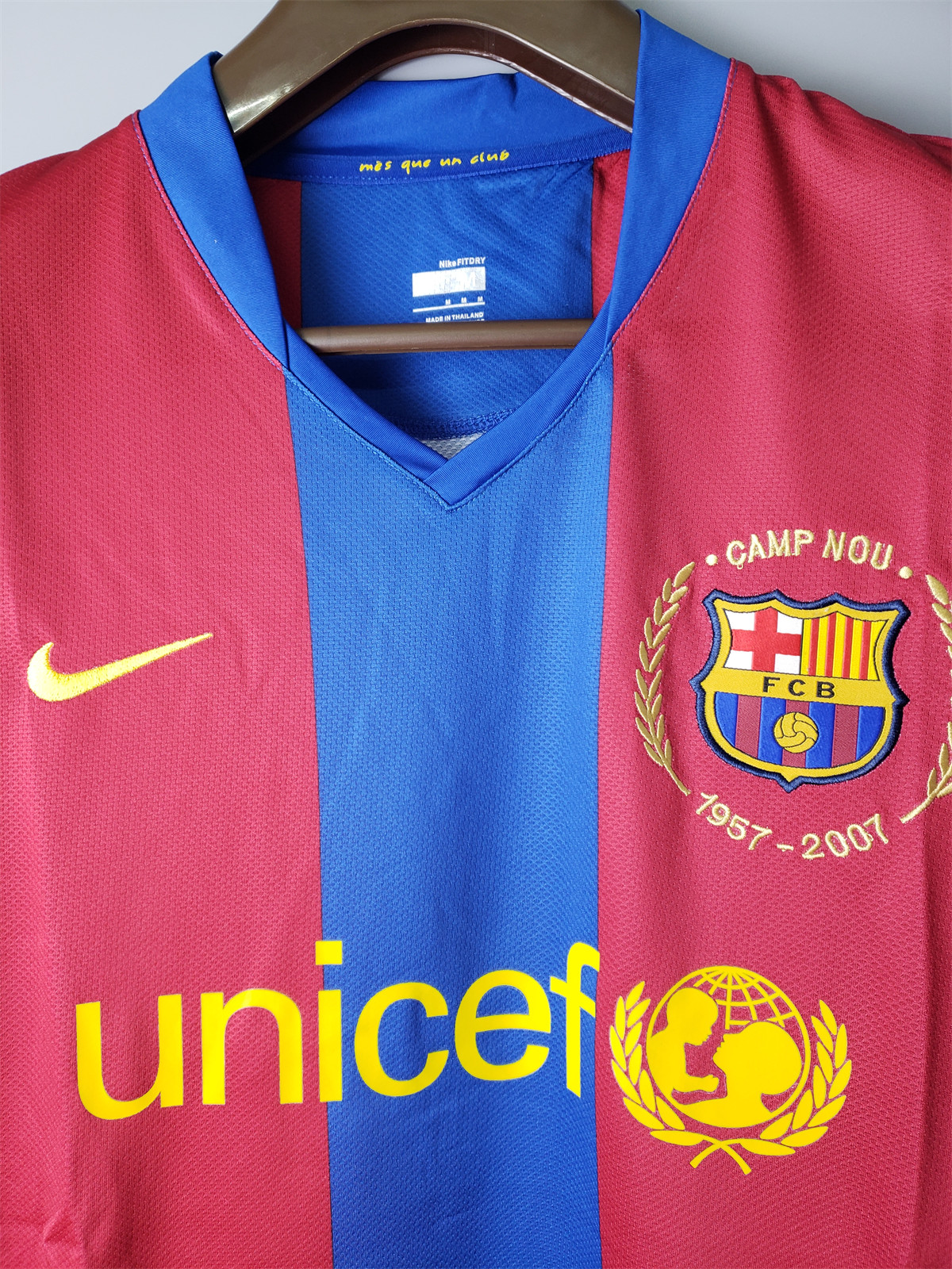 Retro Barcelona 07/08 long sleeves home jersey Fan Version