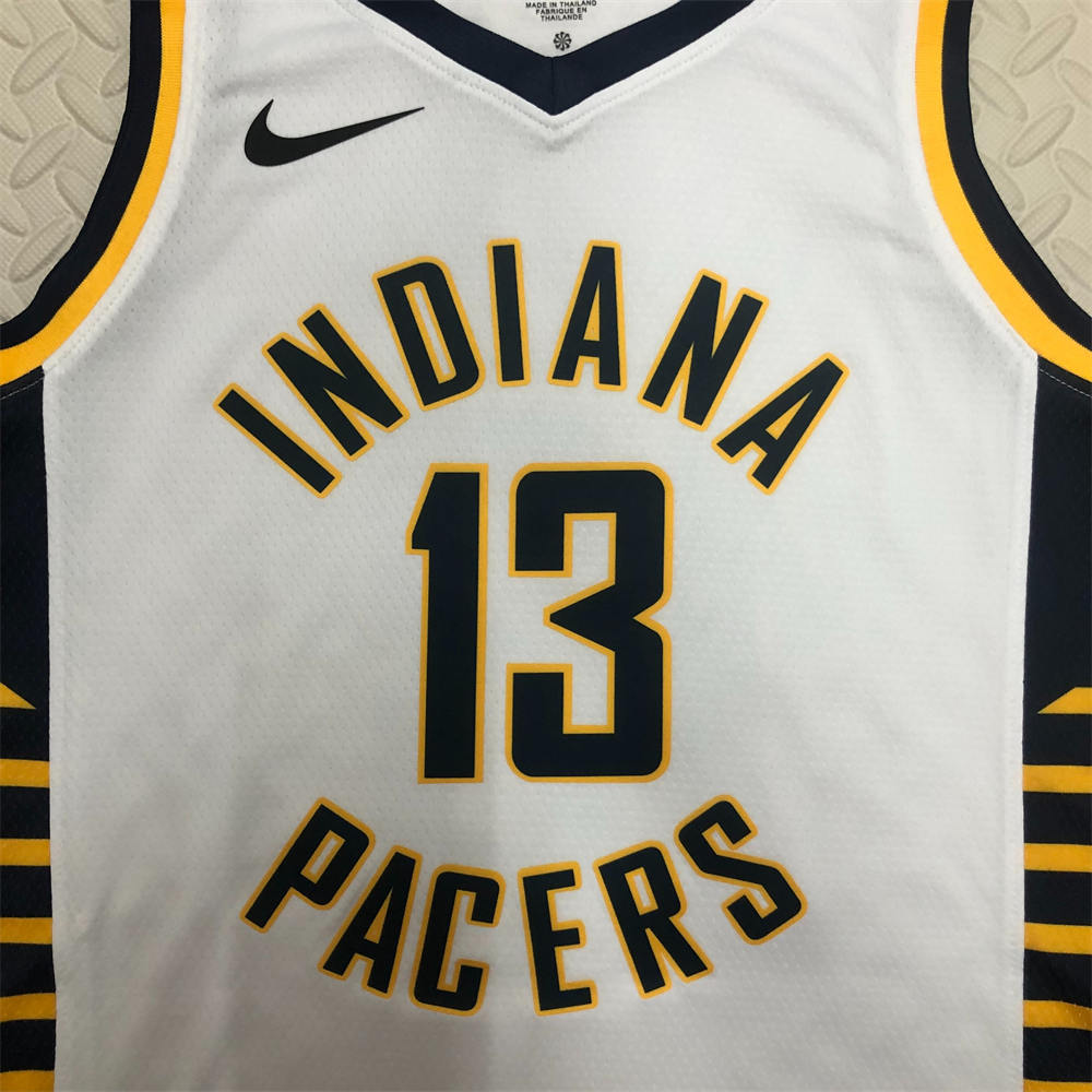 NBA Indiana Pacers V-Neck White Jersey GEORGE#13 S-XXL