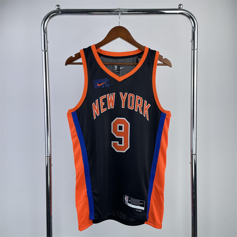NBA New York Knicks V-Neck City Edition Black jersey BARRETT#9 S-XXL