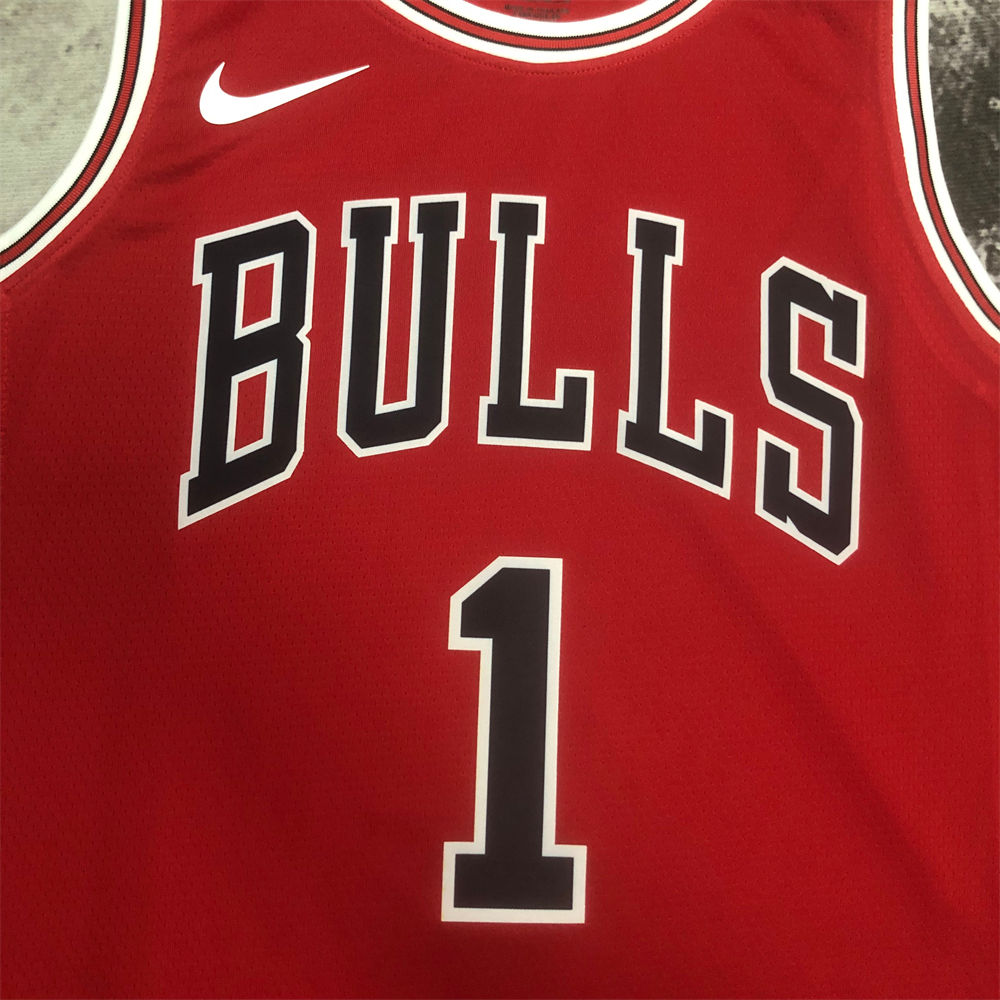 NBA Chicago Bulls ROSE#1 2022/23 Red Icon Edition Swingman Jersey S-XXL