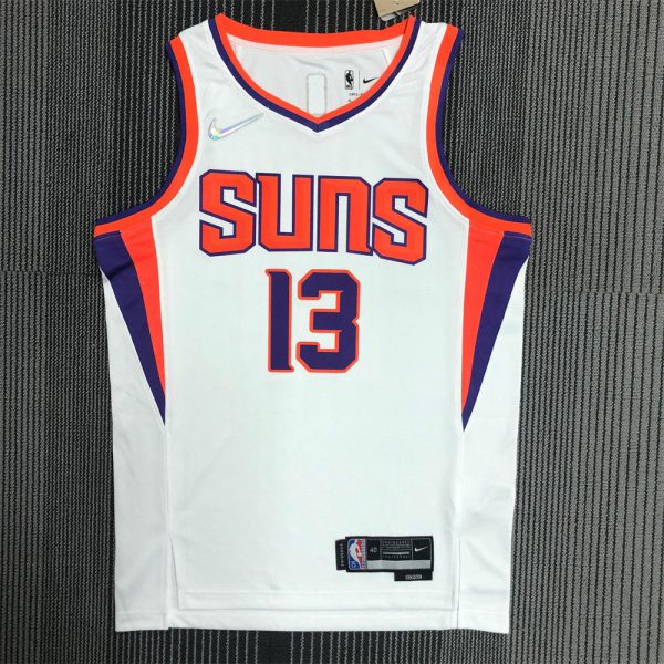 NBA Phoenix Suns V-Neck White 75th Anniversary NASH#13 jersey S-XXL
