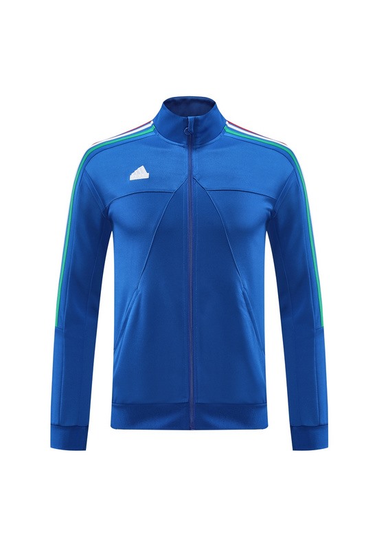 2024 Adidas Blue Jacket Training Suit Set Football Team Shirt Sports Fashion