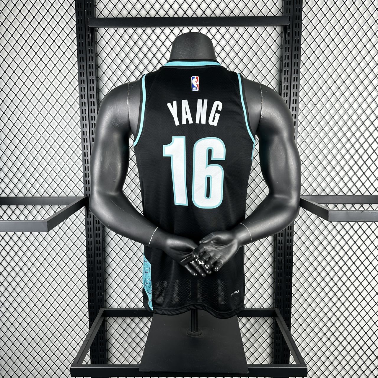 NBA Portland Trail Blazers V-Neck City Edition Black Jersey YANG#16 S-XXL