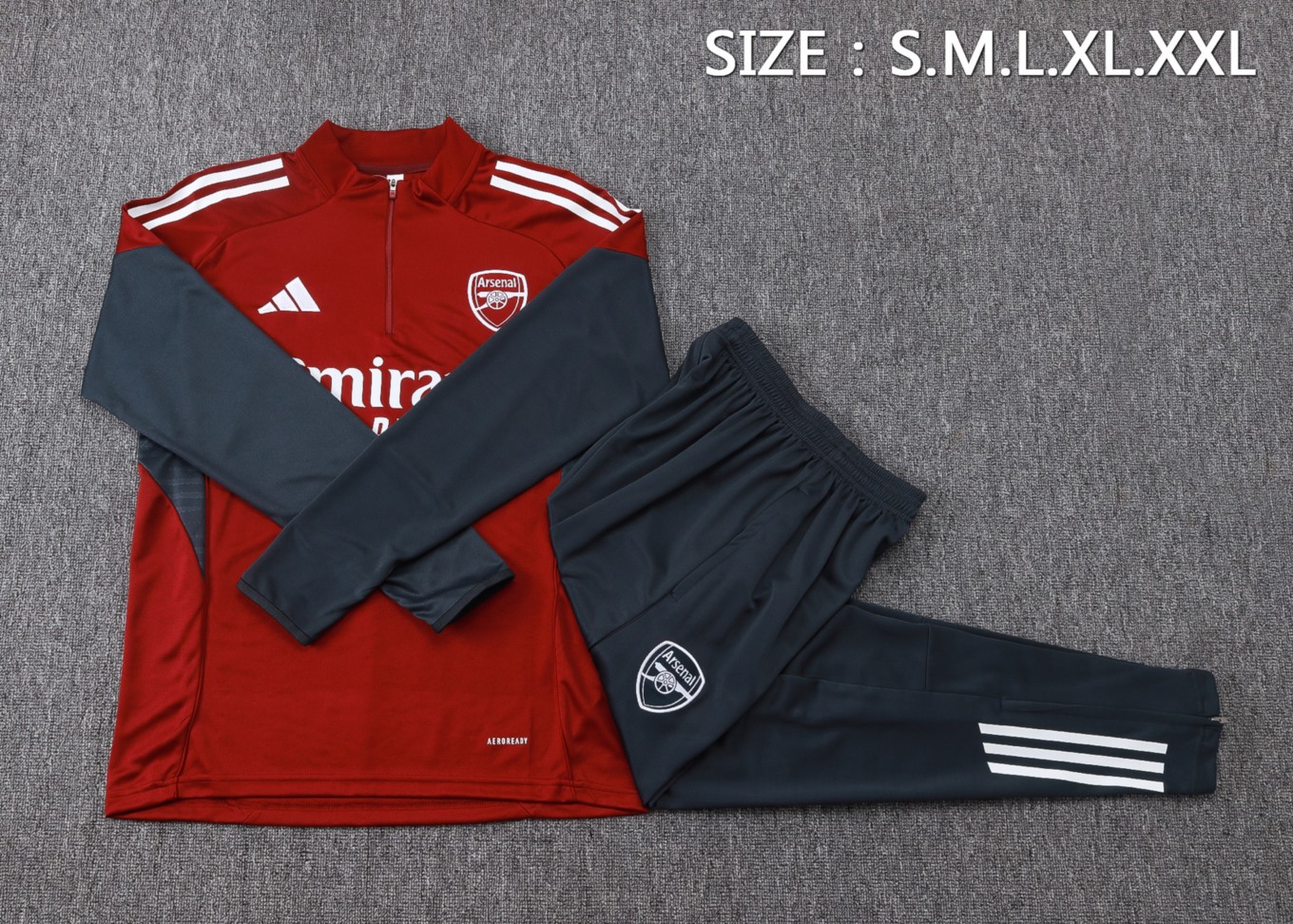 202526 Arsenal Red Long-sleeved half-pull training kit Football team kit