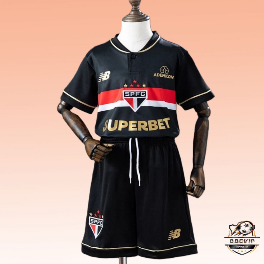 2025/26 Sao Paulo Second away jersey kids Kits size: 16-28