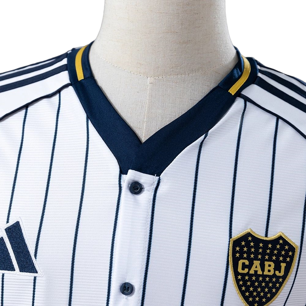 2025/26 Boca Junior US Pack Full-Button Baseball White jersey Fan version