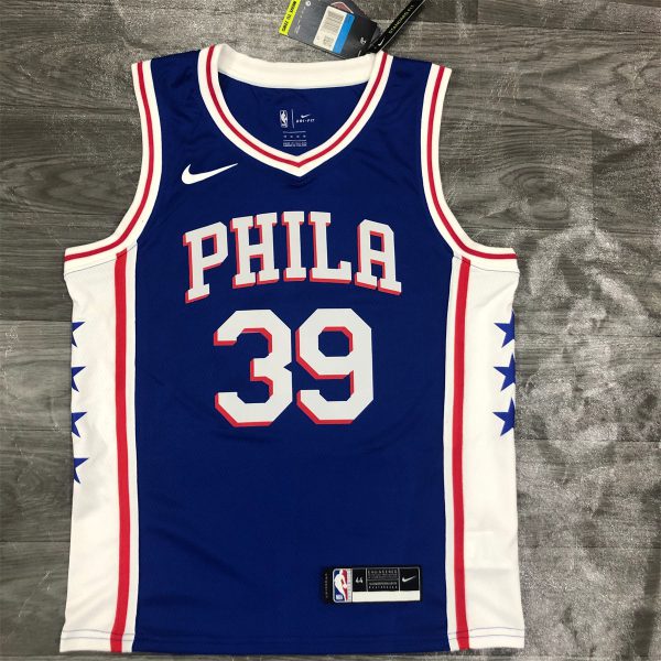 NBA Philadelphia 76ers V-Neck Blue Jersey HOWARD#39 S-XXL