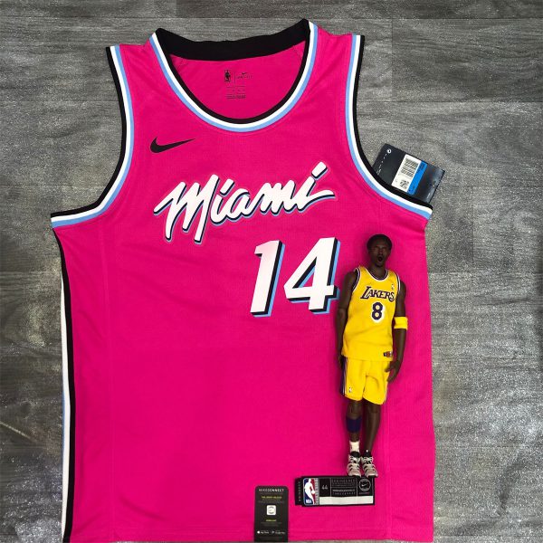 NBA Miami Hearts round neck Pink Jersey HERRO#14S-XXL