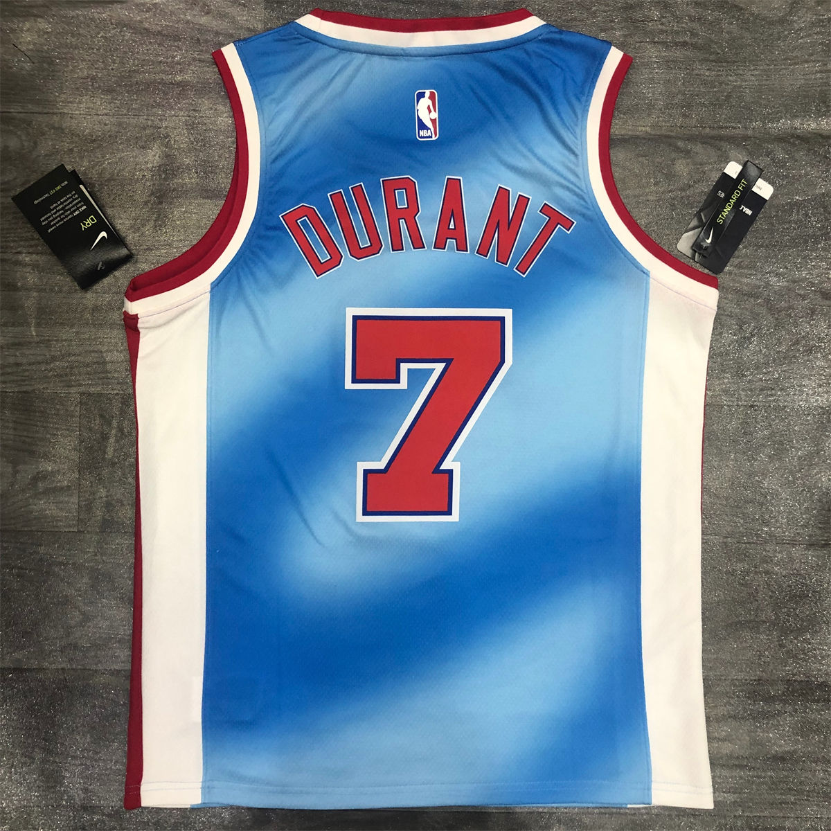 NBA Brooklyn Nets Round neck Blue Jersey DURANT#7 S-XXL