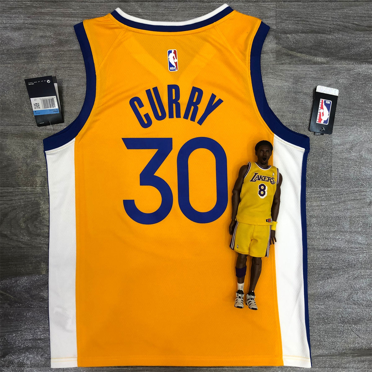 NBA Golden State Warriors V neck Yellow Jersey CURRY#30 S-XXL