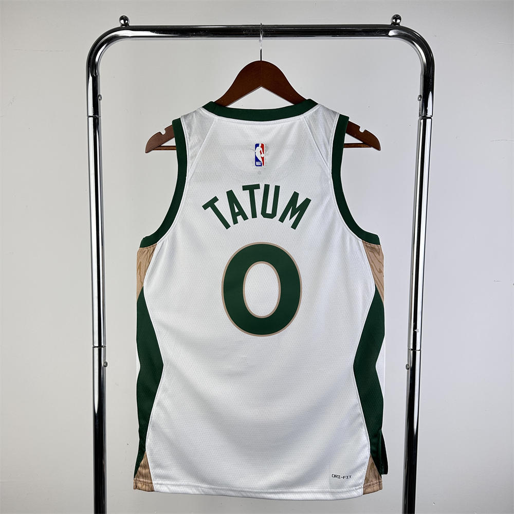NBA Boston Celtics 2024 City Edition Round Neck White Jersey TATUM#0 S-XXL