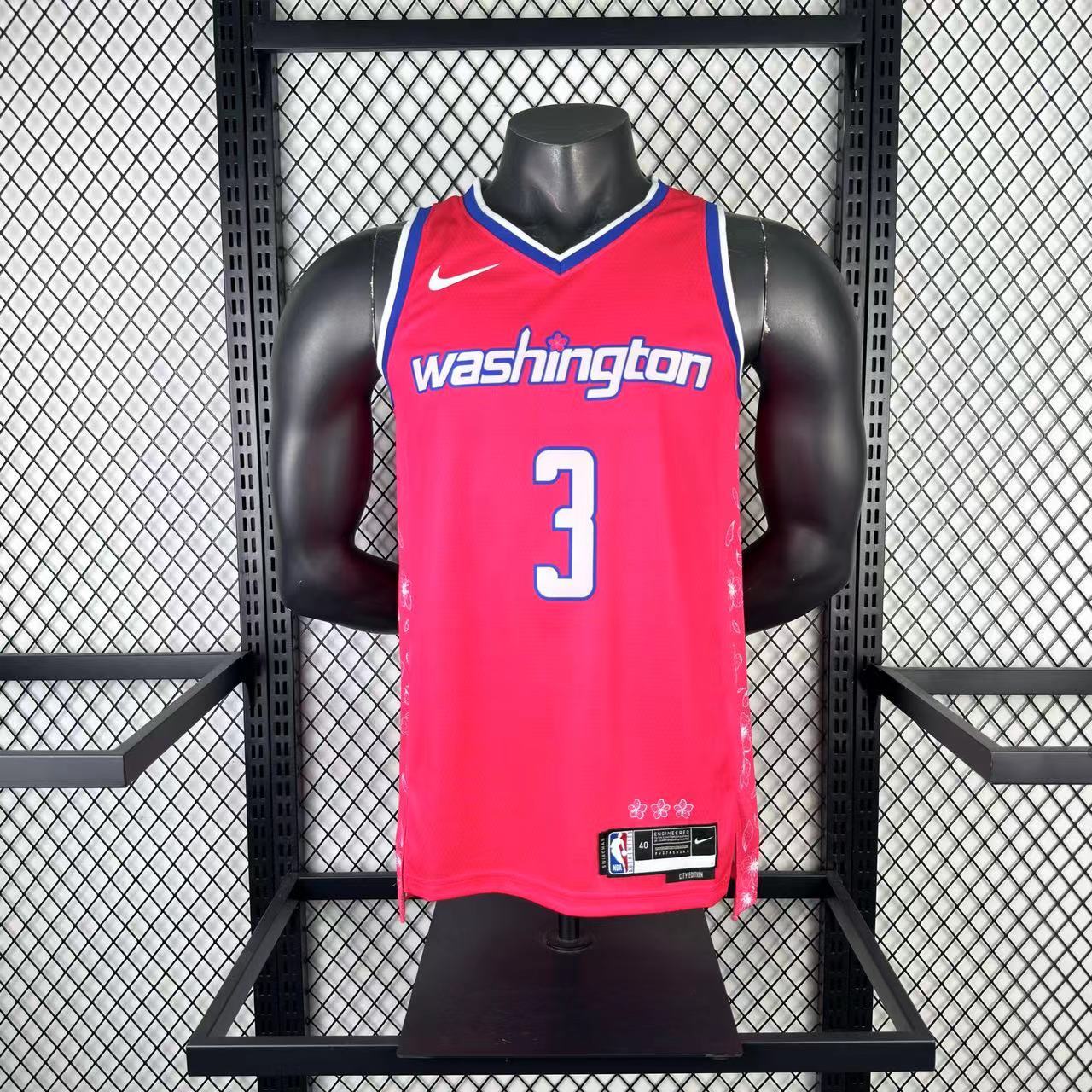 NBA Washington Wizards V-Neck Pink Jersey YOUNG#3
