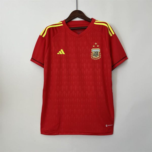 2023 Argentina Goalkeeper Red Jersey Fan Version
