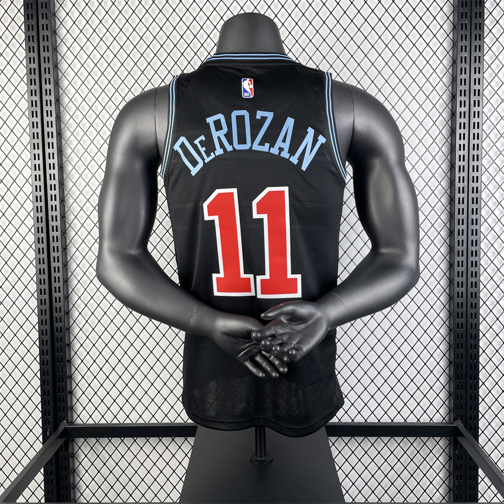 NBA Chicago Bulls DeROZAN#11 2019 Black JORDAN Edition Swingman Jersey S-XXL