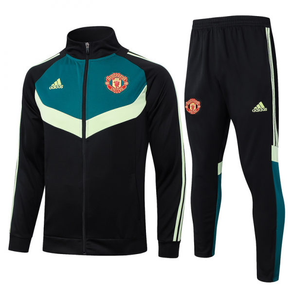 2024/25 Manchester United Black Jacket Training Suit Set Football Team Shirt Sports Fashion