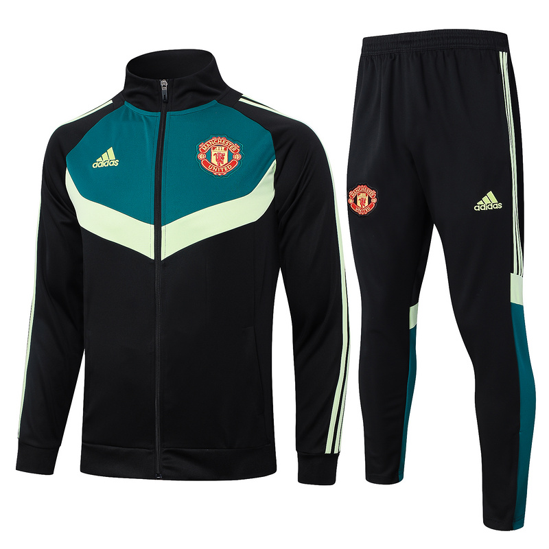2024/25 Manchester United Black Jacket Training Suit Set Football Team Shirt Sports Fashion