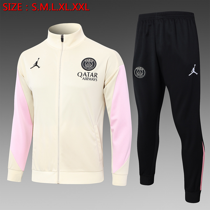 2024/25 Paris apricot Jacket Training Suit Set Football Team Shirt Sports Fashion