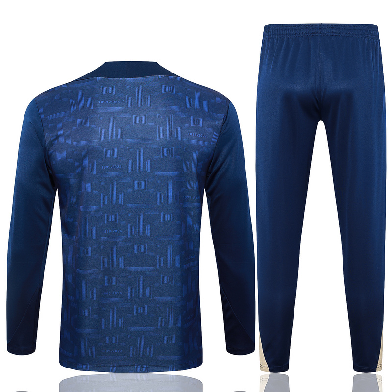 24/25 Barcelona royal blue Long-sleeved half-pull training kit Football team kit