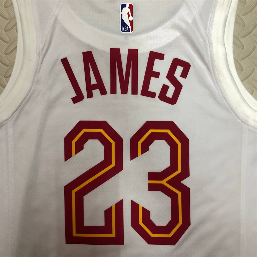 NBA Cleverland Cavaliers Round Neck White jersey JAMES#23 S-XXL