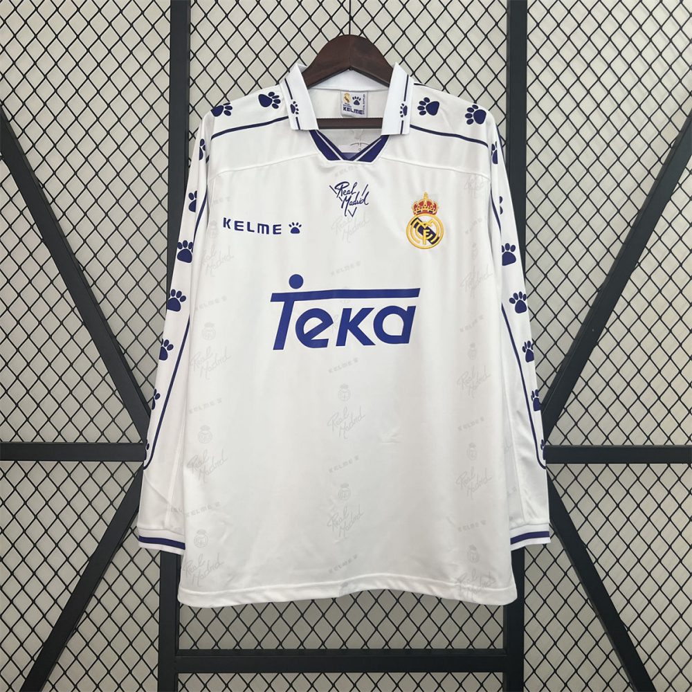 Retro Real Madrid 1994/96 Home jersey Long Sleeve Fan Version