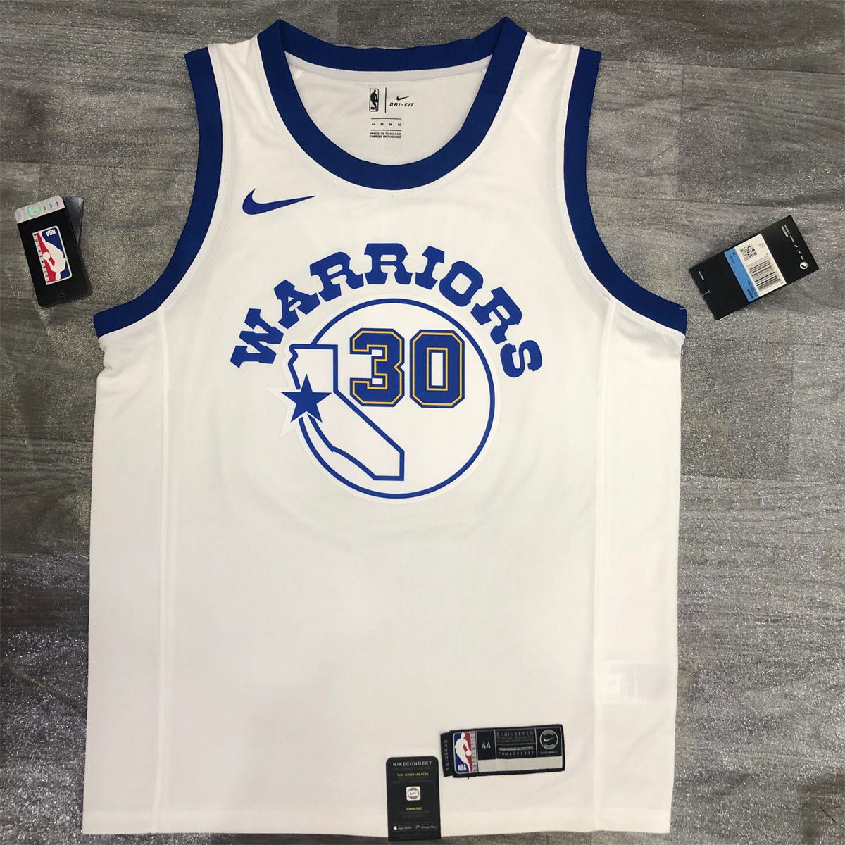 NBA Golden State Warriors Round neck White Jersey CURRY#30 S-XXL
