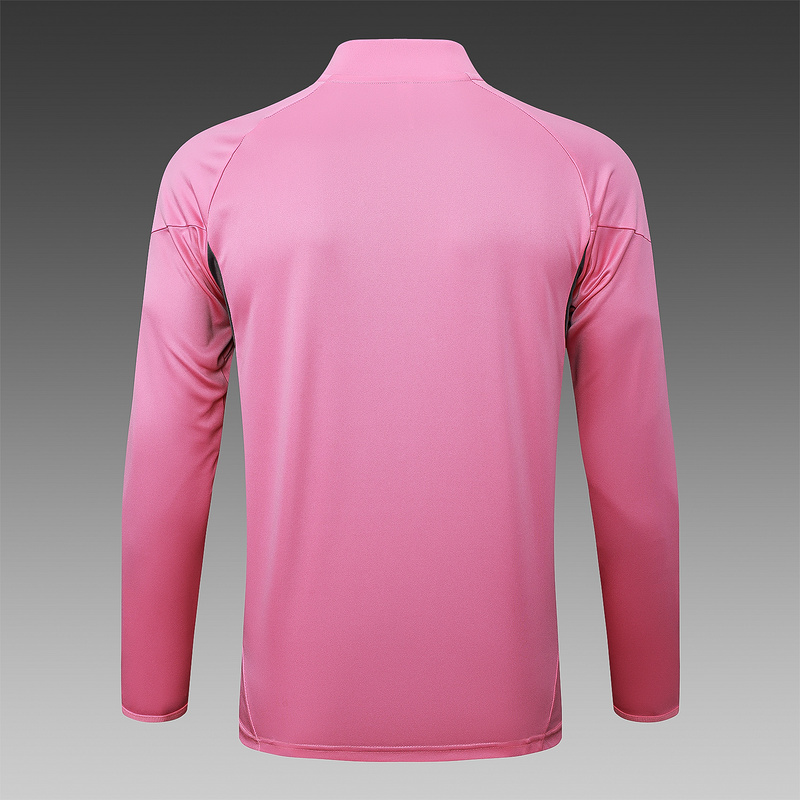 202526 Miami Pink Long-sleeved half-pull training kit Football team kit