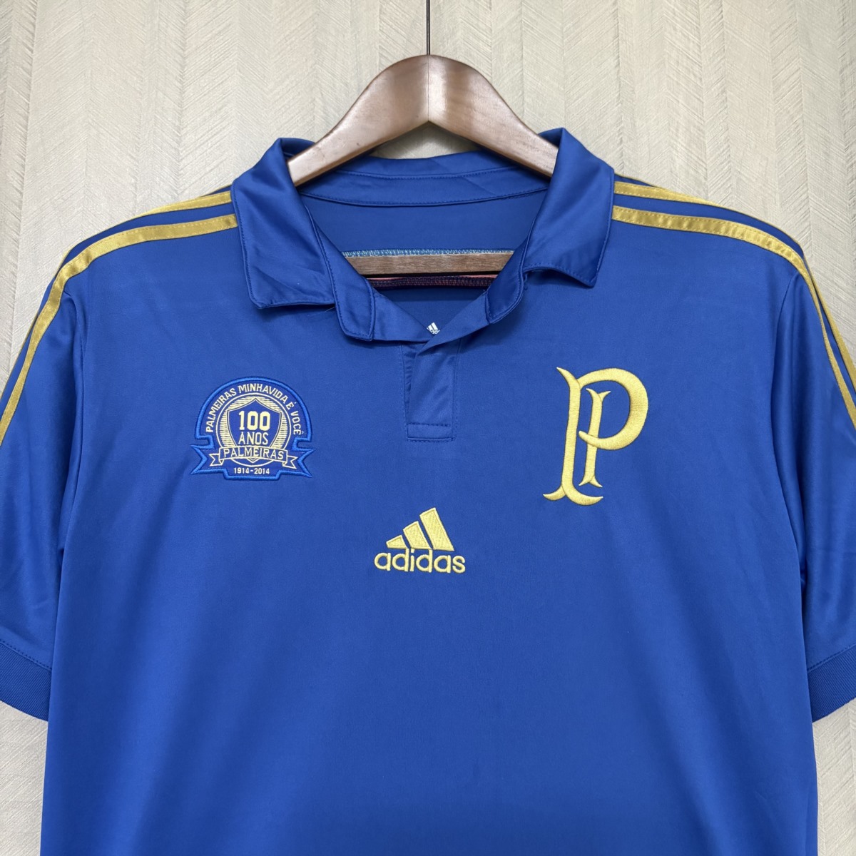Retro 2014/15 Palmeiras 100th Anniversary Edition Blue Jersey