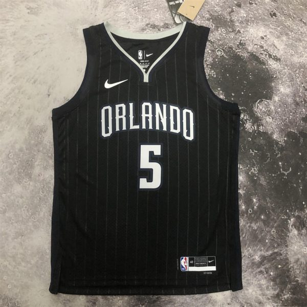 NBA Orlando Magic V-Neck Jersey Black BANCHERD#5 S-XXL