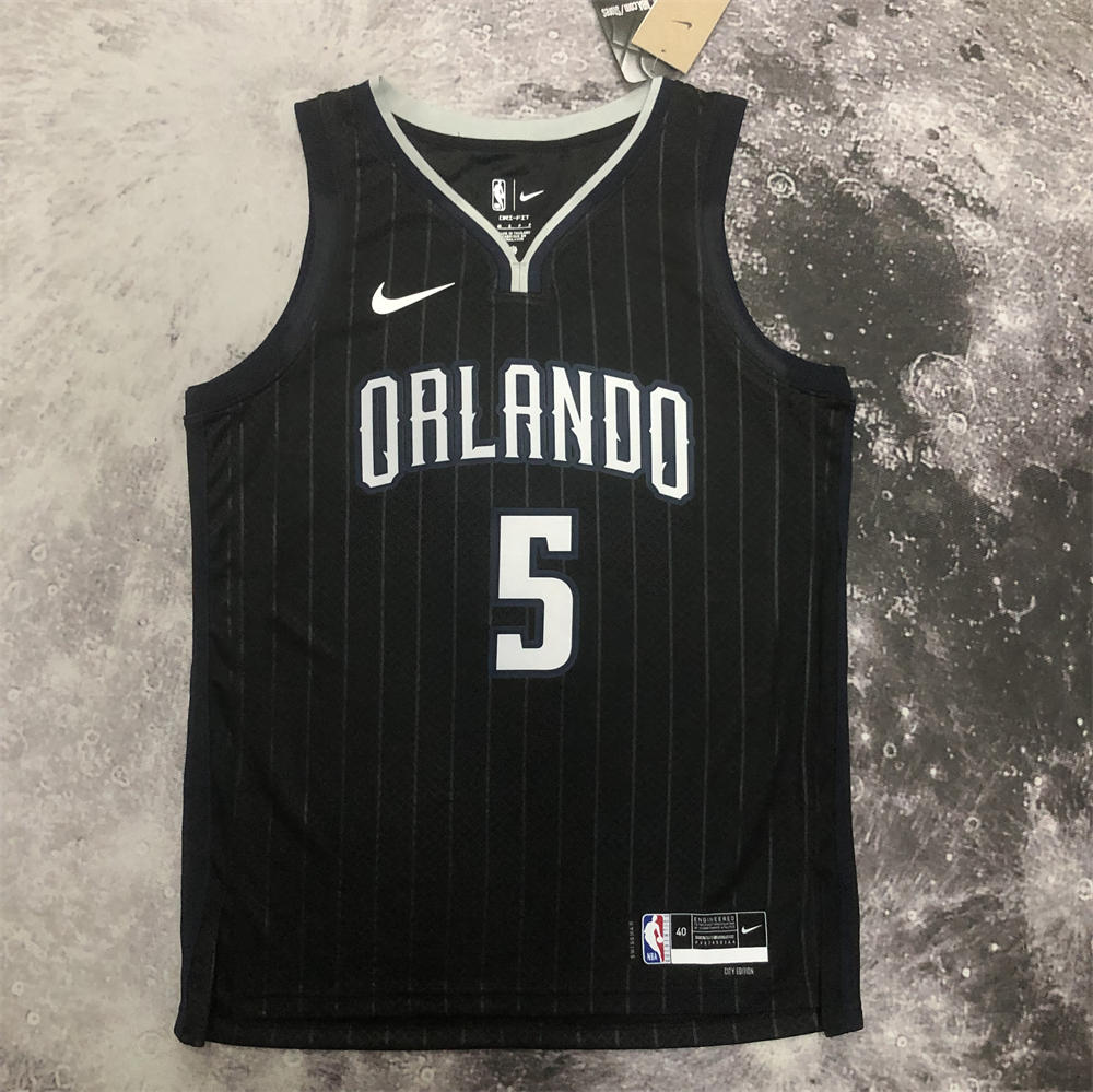 NBA Orlando Magic V-Neck Jersey Black BANCHERD#5 S-XXL