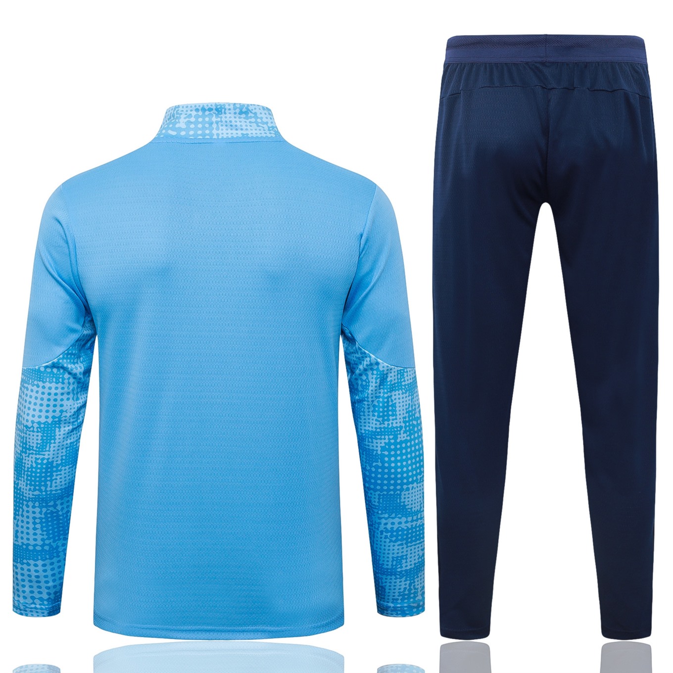 202526 Manchester City Light blue Long-sleeved half-pull training kit Football team kit