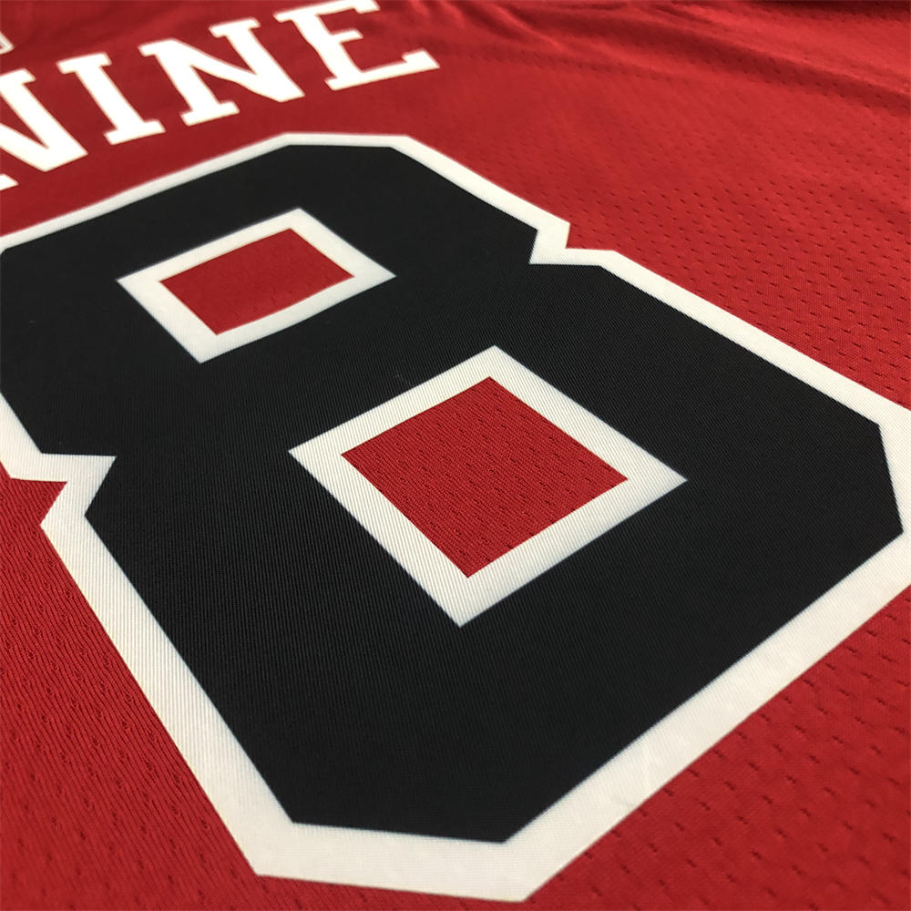 NBA Chicago Bulls Round Neck Red 75th anniversaryJersey LAVINE#8 S-XXL