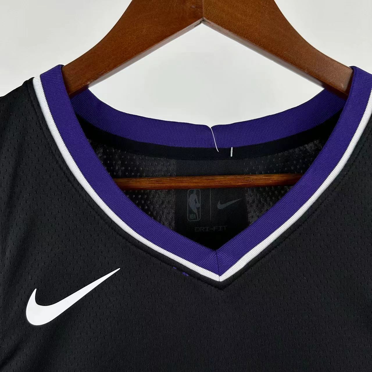 NBA Scaramento Kings 2024 V-Neck Black jersey WESTBROOK#18 S-XXL