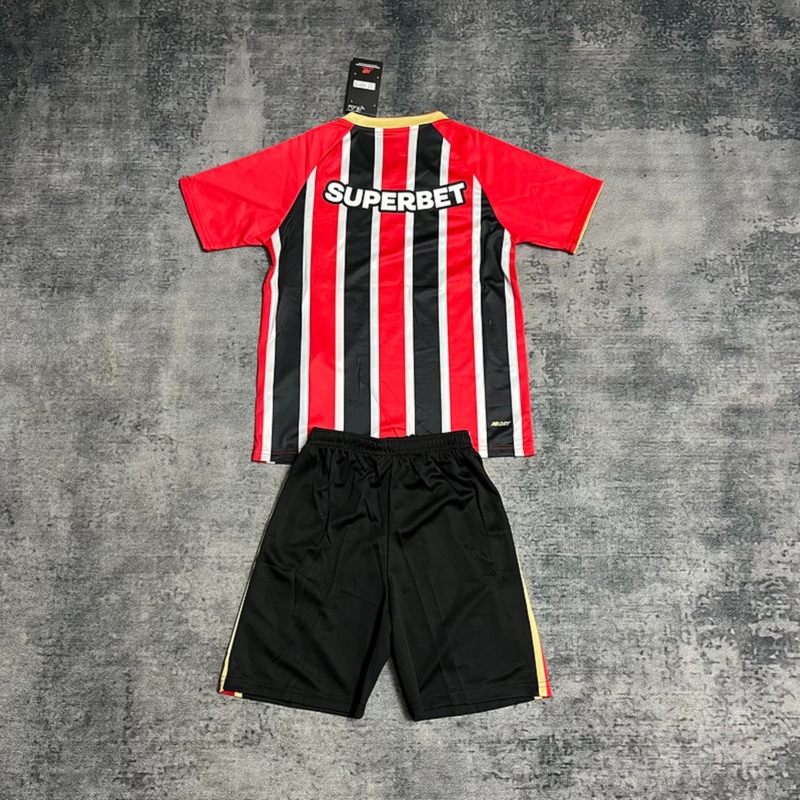 2025/26 Sao Paulo away jersey kids Kits size: 16-28