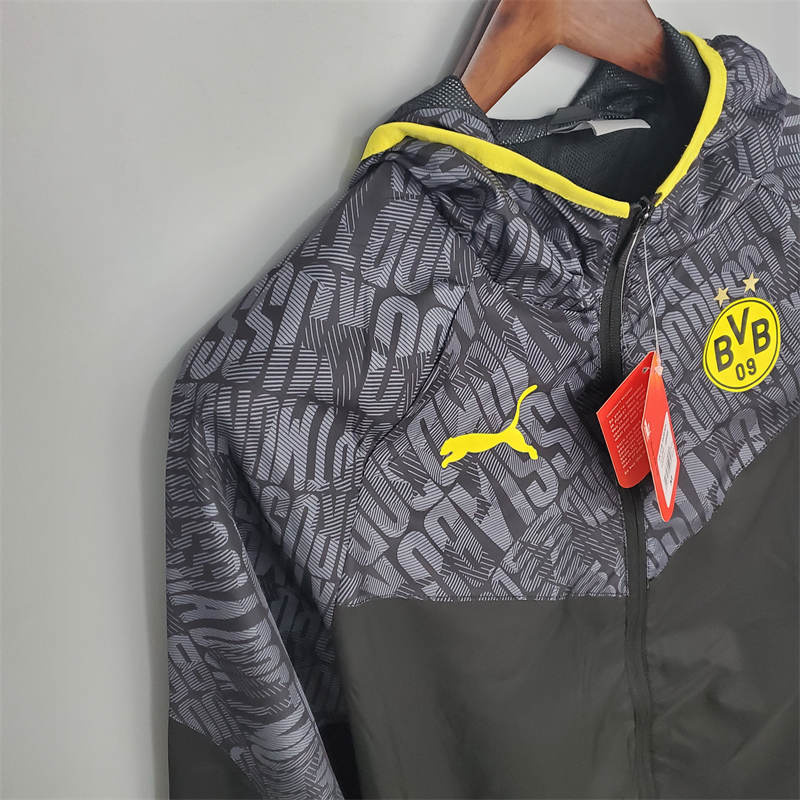 21/22 Windbreaker Dortmund Black Grey Sport Unifom jersey Sport Unifom
