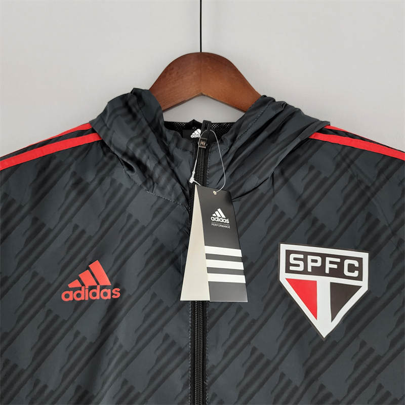 2022 Sao Paulo Windbreaker Black Red Edge Sport Unifom jersey Sport Unifom