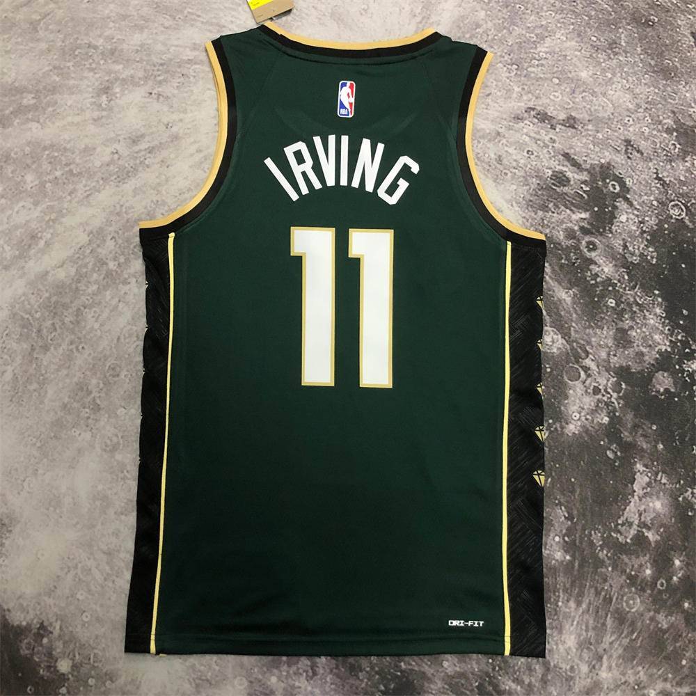 NBA Boston Celtics Round neck Deep Green Jersey IRVING#11 S-XXL
