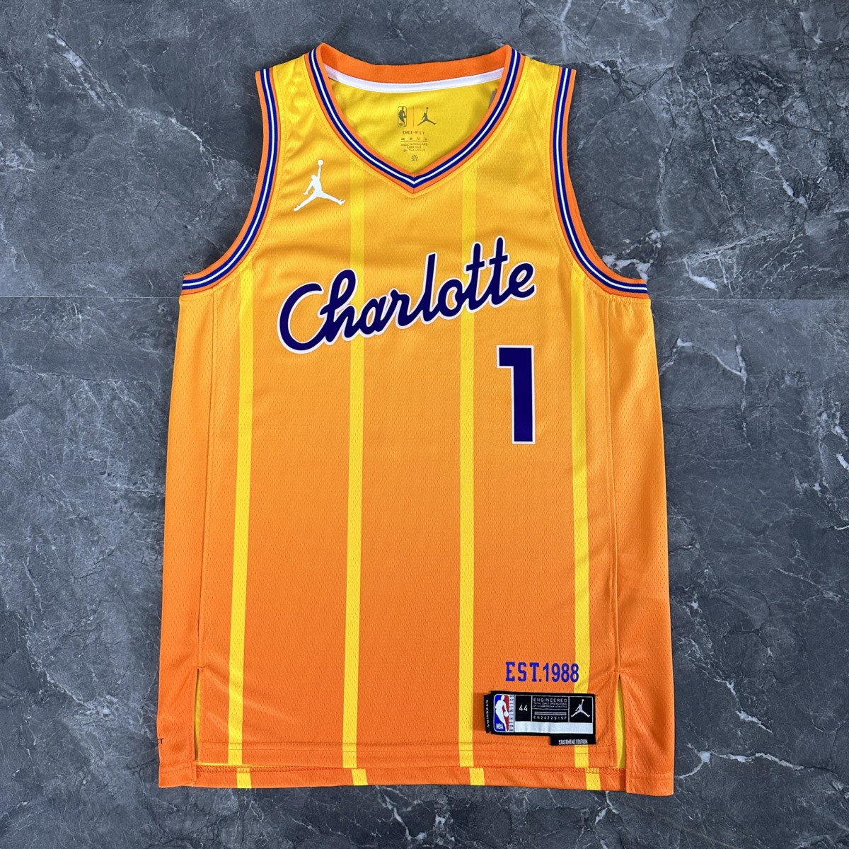 NBA 2026 Charlotte Hornets City Edition Orange Jersey BALL#1
