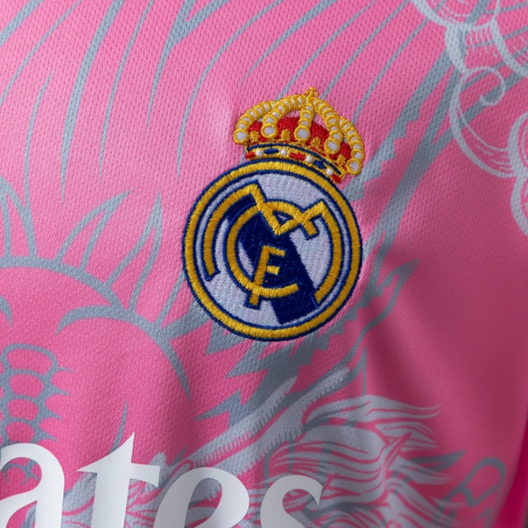 2025/26 Real Madrid Pink Dragon Special Edition Jersey Fan Version