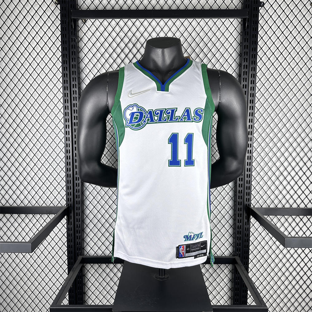 NBA Dallas Mavericks City Edition V-Neck White Jersey IRVING#11 S-XXL