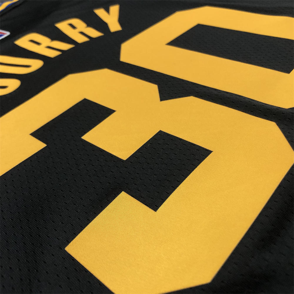 NBA Golden State Warriors V-Neck 75th anniversary Black Jersey CURRY#30 S-XXL
