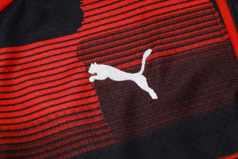 24/25 AC Milan Red Long-sleeved half-pull training kit Football team kit