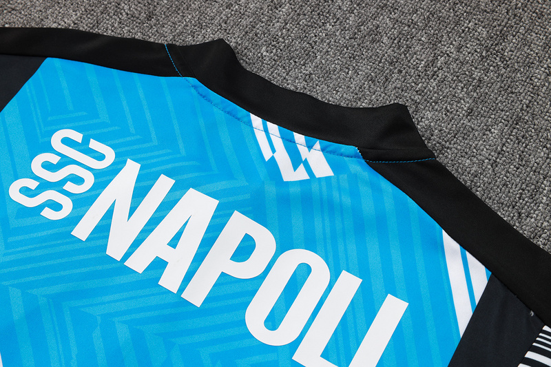 24/25 Naples Take blue Long-sleeved half-pull training kit Football team kit