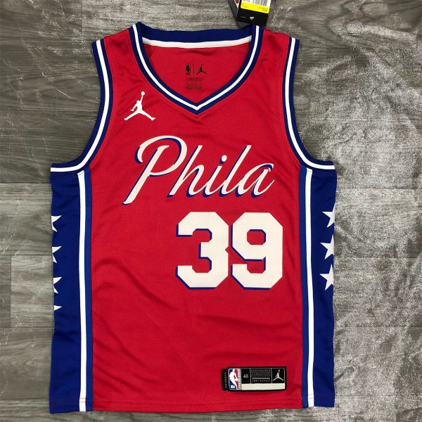 NBA Philadelphia 76ers V-Neck Red Jersey HOWARD#39 S-XXL