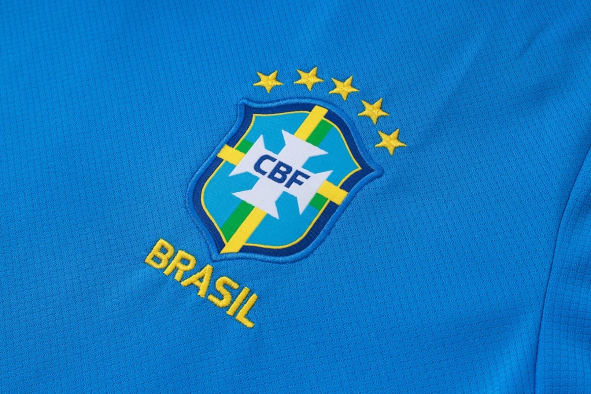 2026 Brazil Lake blue Training Set Shirt and Shorts